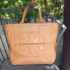 Brown Leather Tory Burch Tote